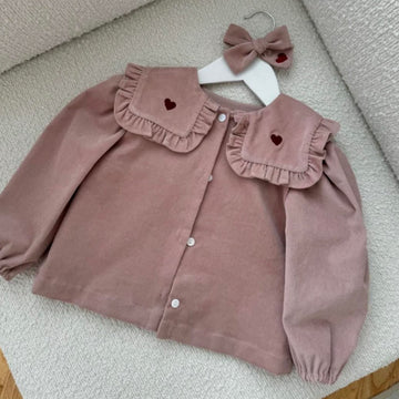 Fine Cord Heart Bow