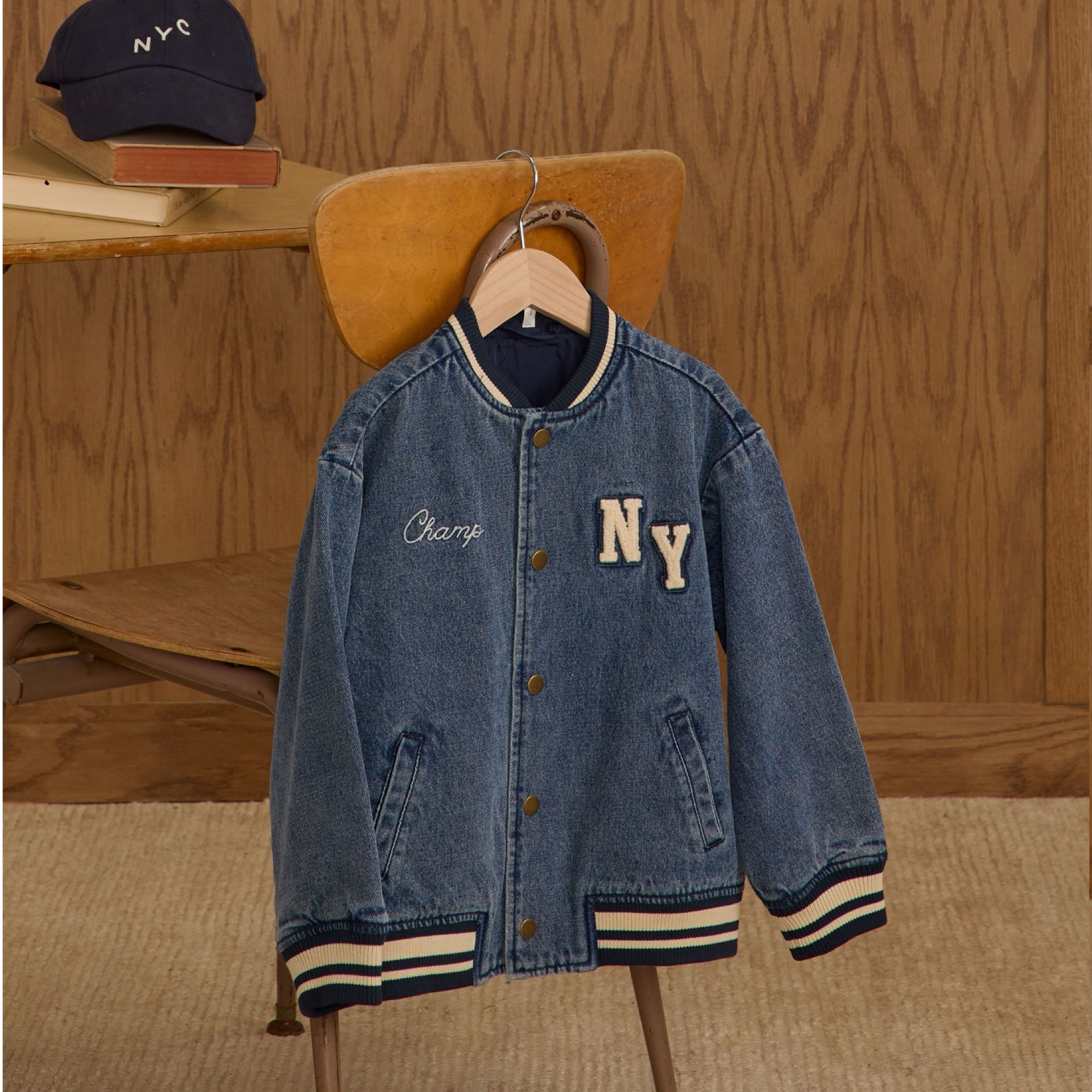 ジャケット・アウター DENIM HOOD VARSITY JACKET INDIGO Quigley 90s Xxxtentacion Winnie The Pooh Varsity Denim Jacket | eBay