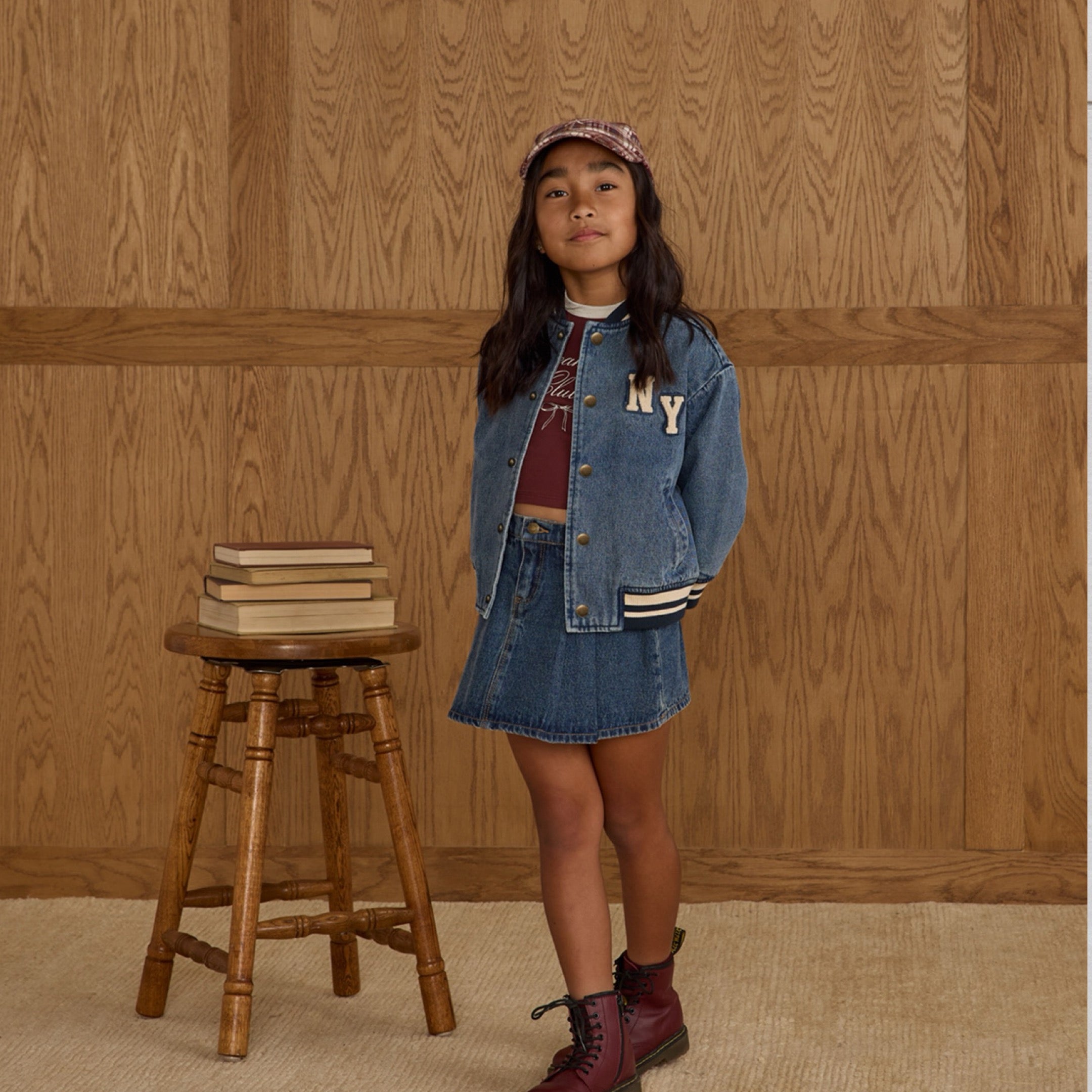 Denim Varsity Jacket