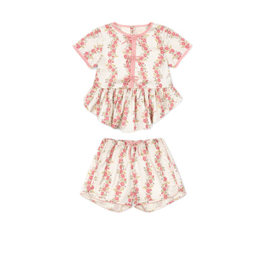 Sheeny Blouse and Shorts Set