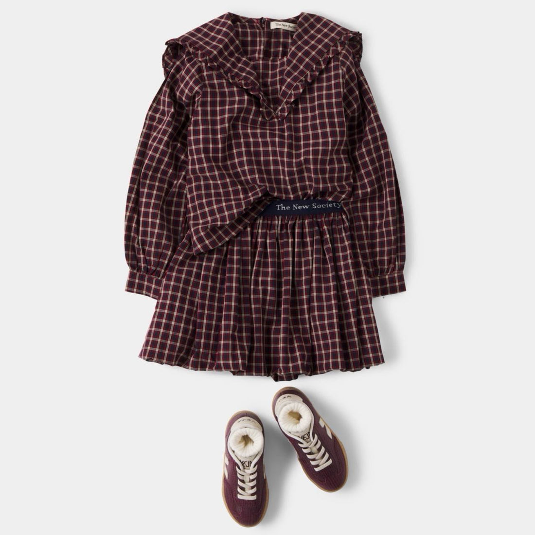 Orbit Blouse & Skirt Set - Orbit Check