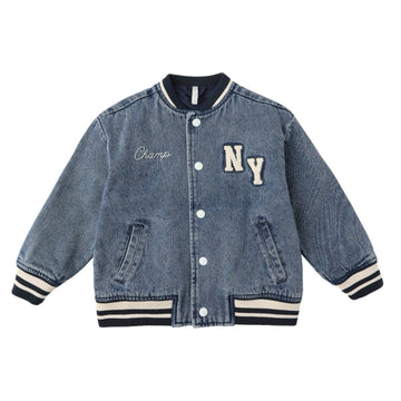 Denim Varsity Jacket