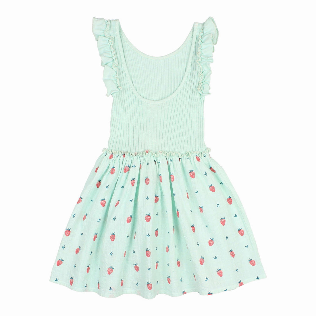 Strawberry Combi Dress in Aqua