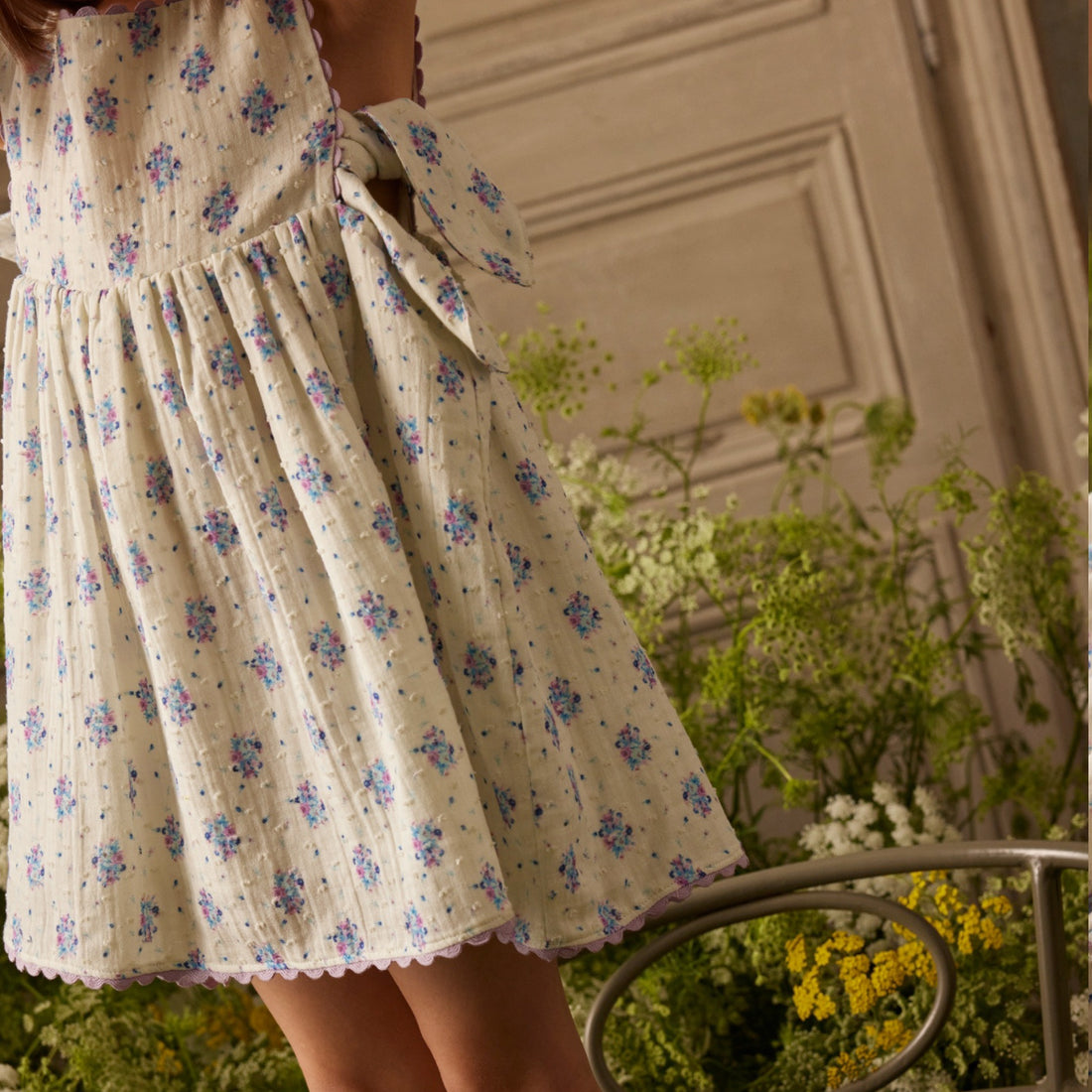 Aloisa Cream Flower Dunes Dress