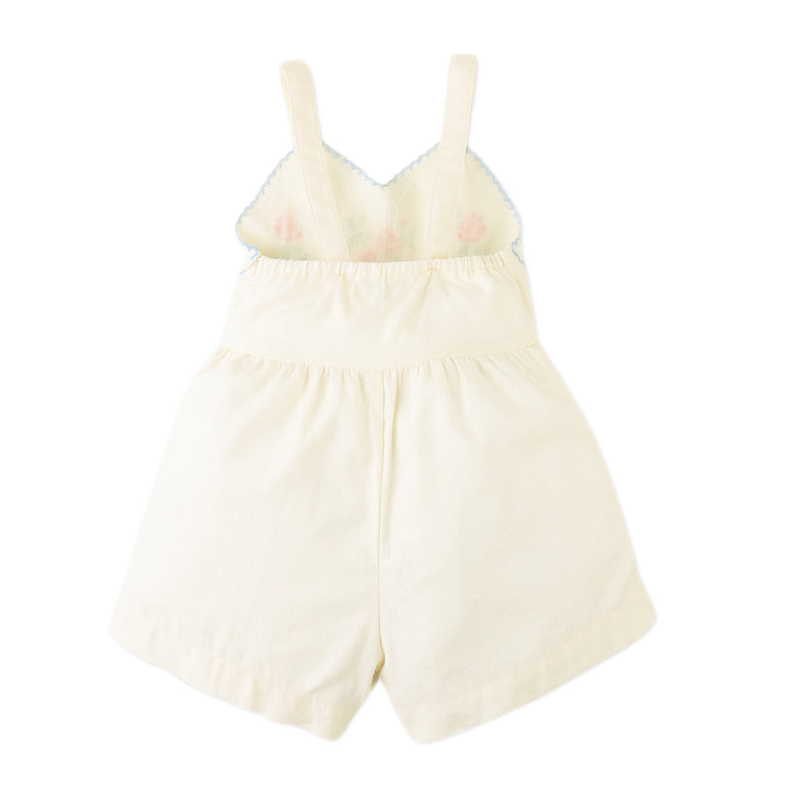 Baby Playsuit with Embroidered Bib