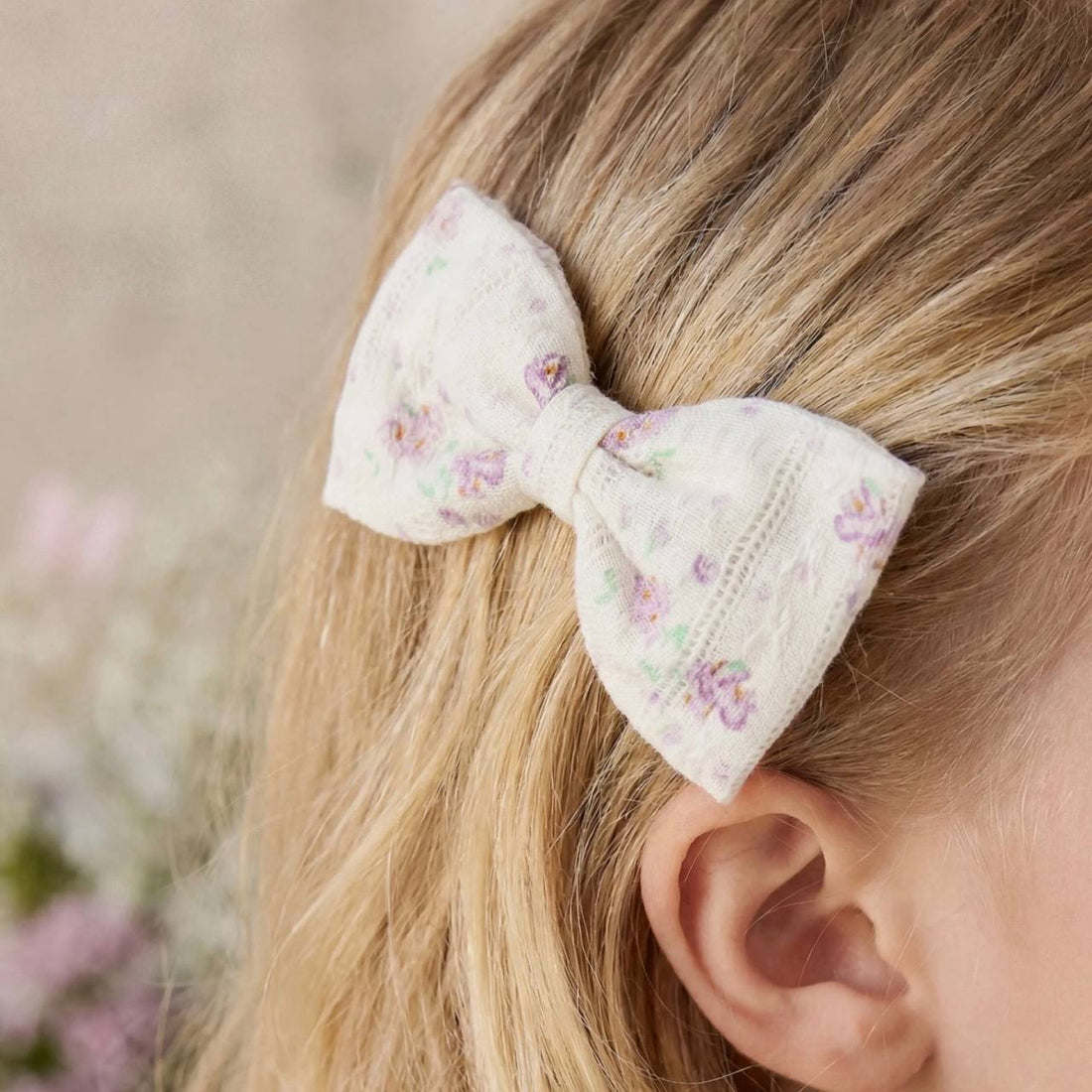 Organic Cotton Desiree Bow - Molly Lilac