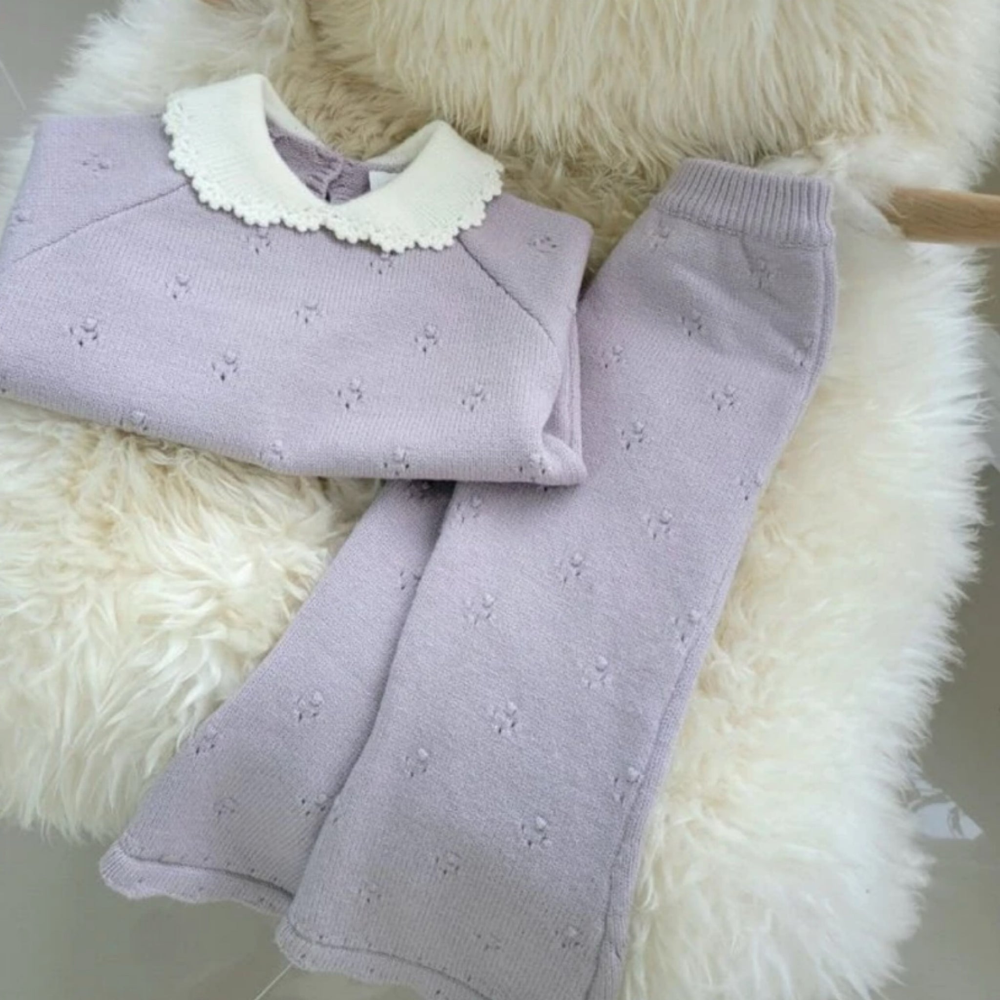 Peter Pan Collar Knit Set