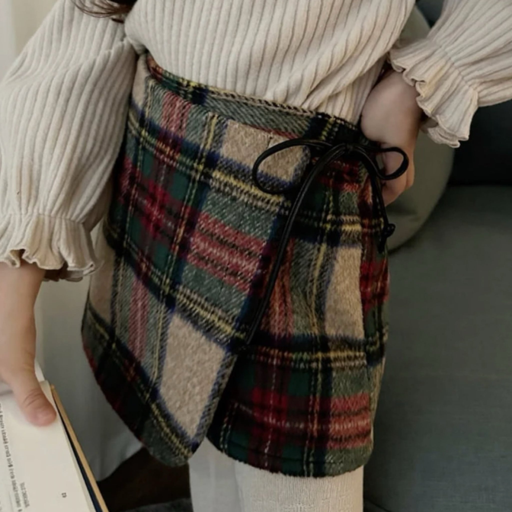 Plaid Wrap Skort
