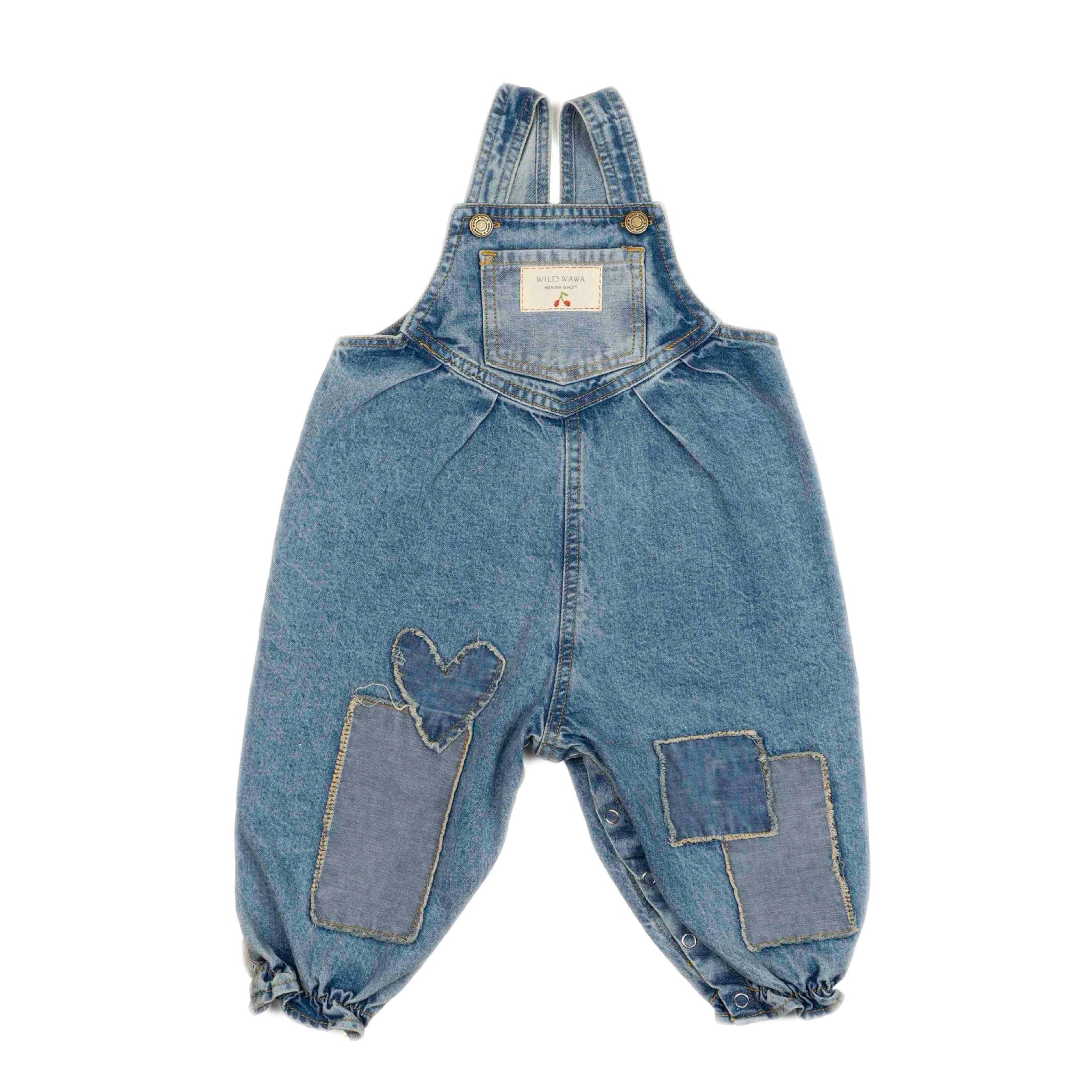 Patchwork Heart Overalls