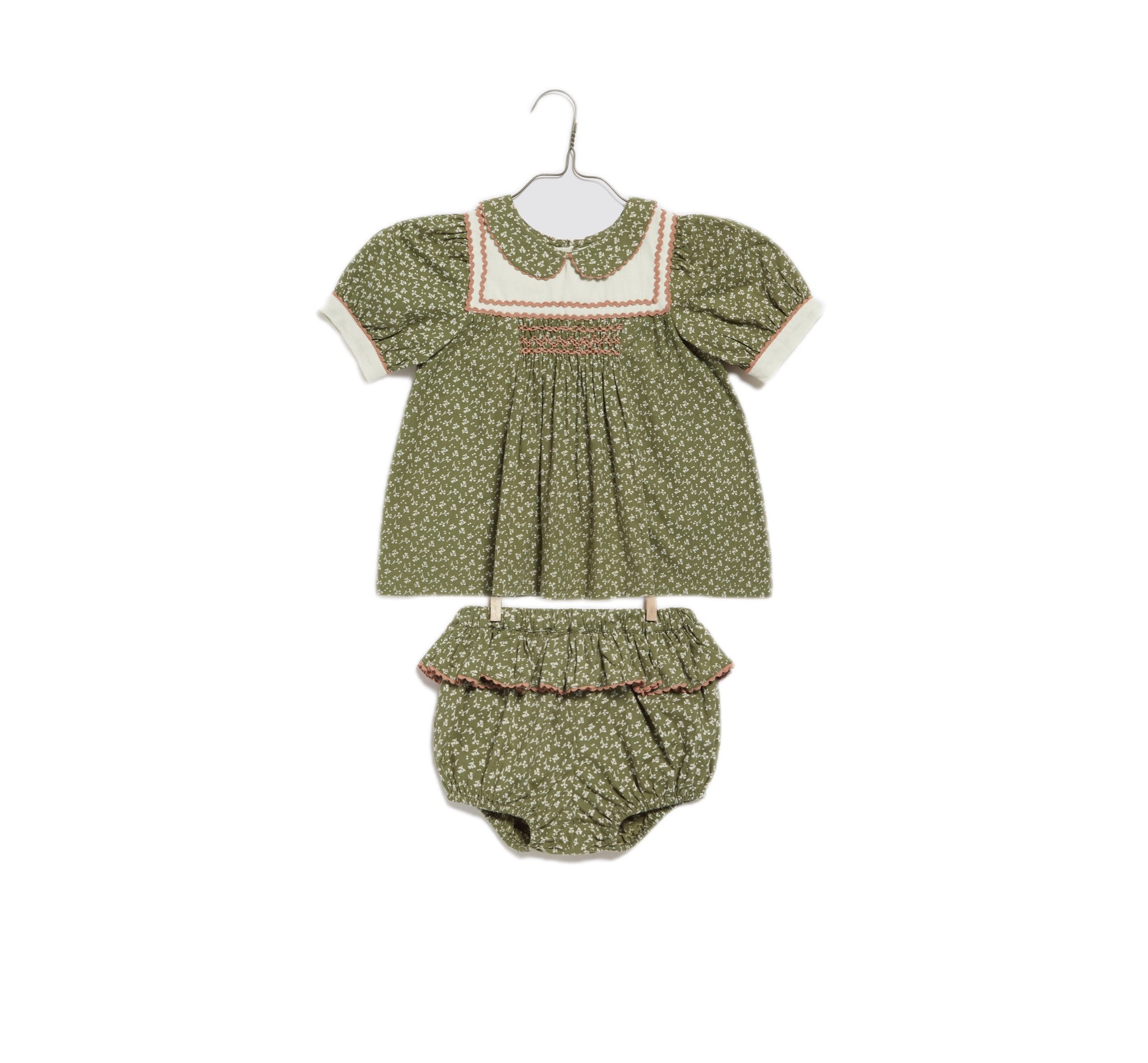 Bella Smocked Blouse and Bloomer Set