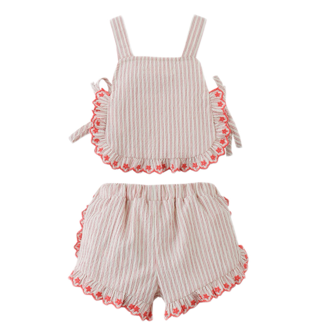 Baby Apron Top and Scalloped Shorts Set