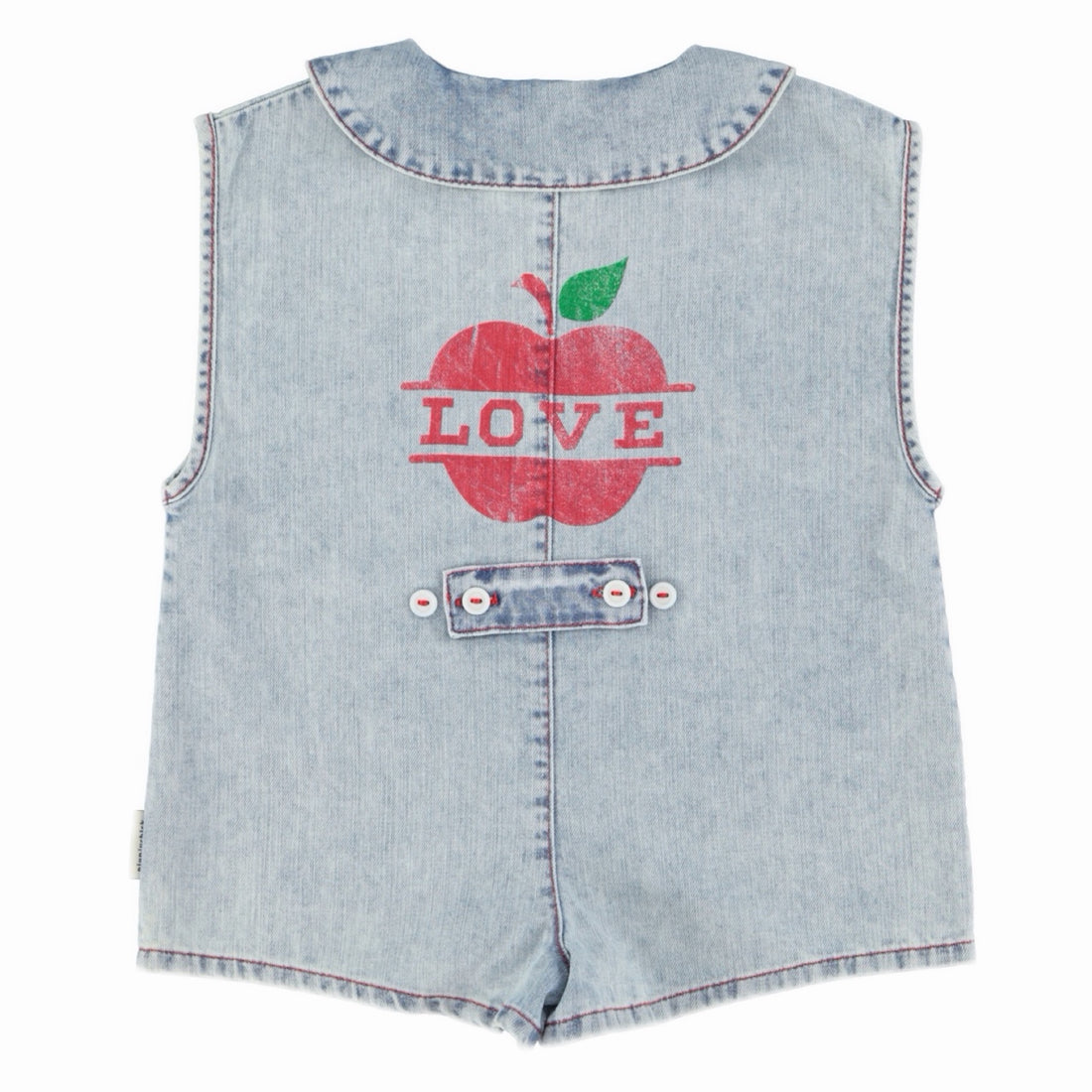 Light blue denim jumpsuit with button details 