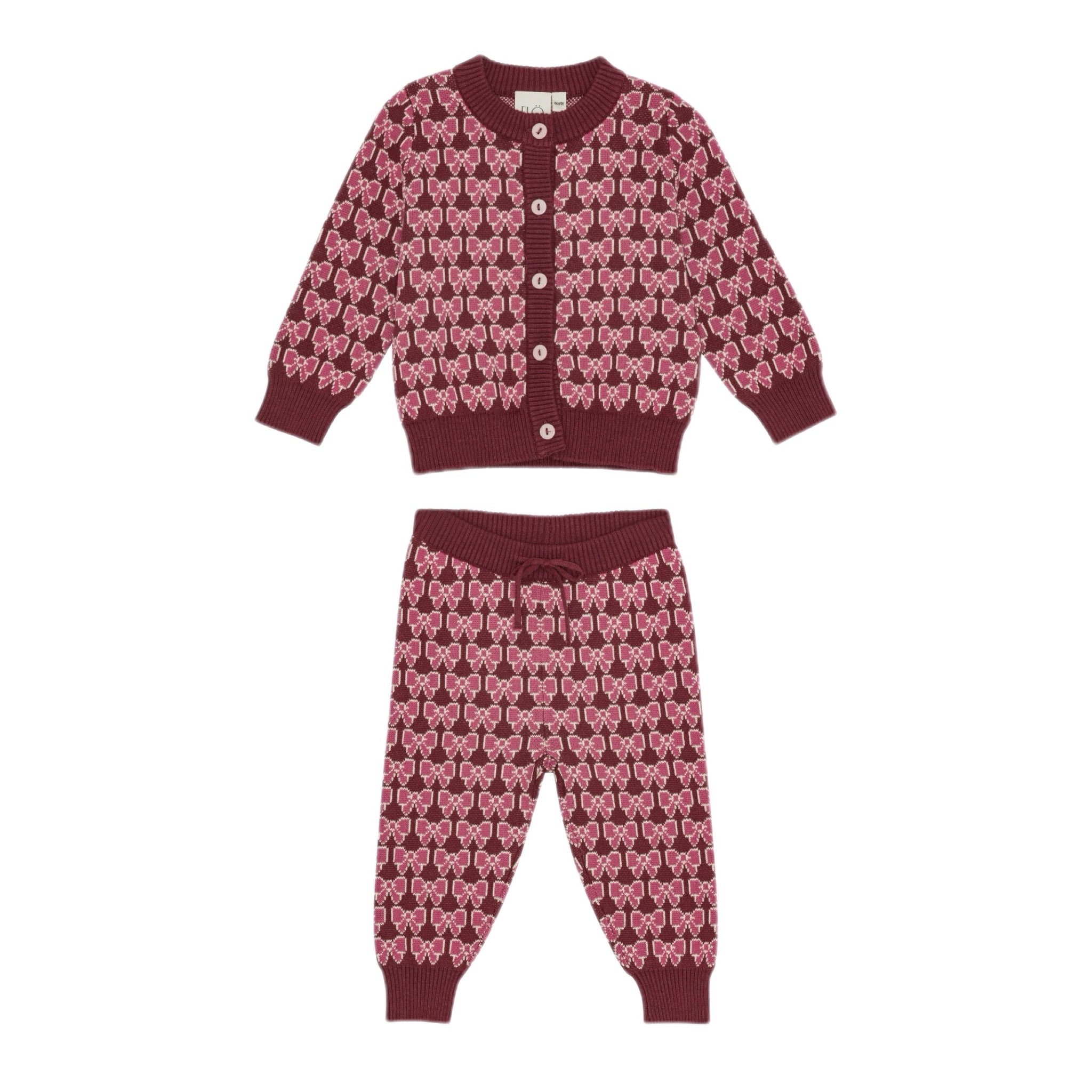 Knit Bow Pants and Cardigan