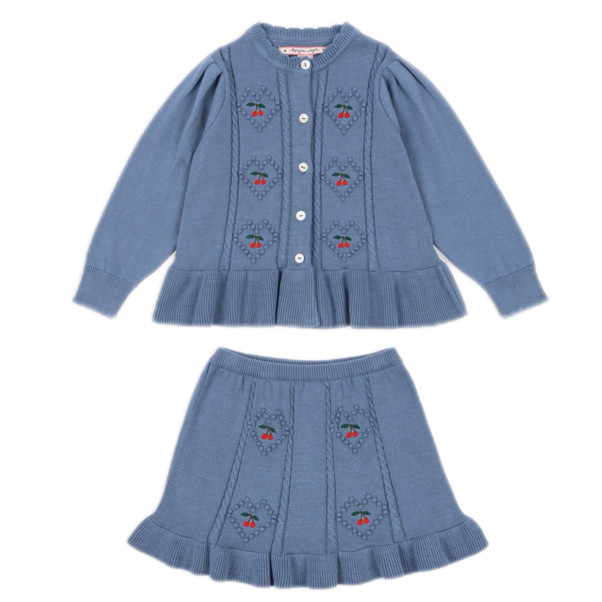 Soleil Knit Skirt and Cardigan Set