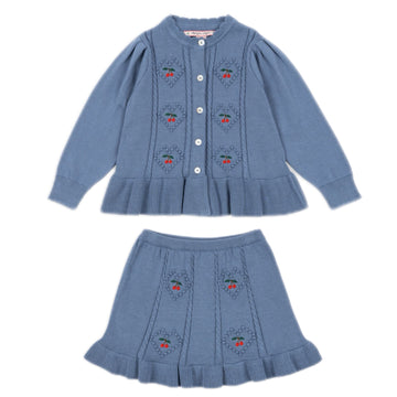 Soleil Knit Skirt and Cardigan Set