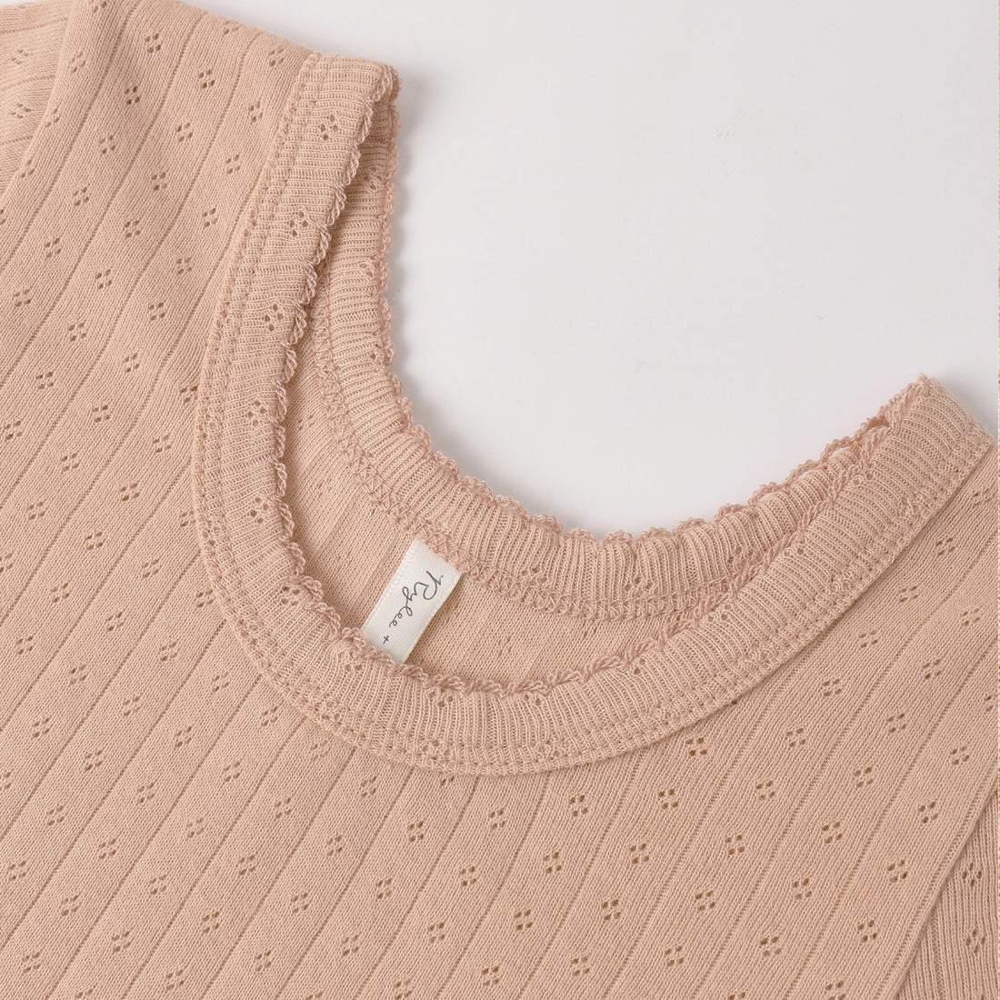 Remi Shorts and Pointelle Tee Set in Melon