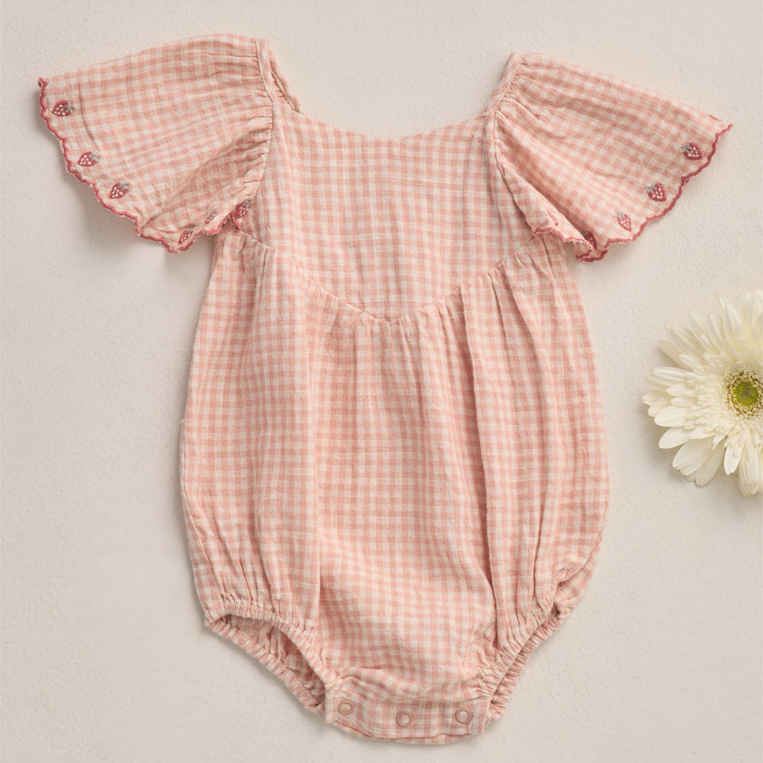 Roxy Romper Petal Gingham