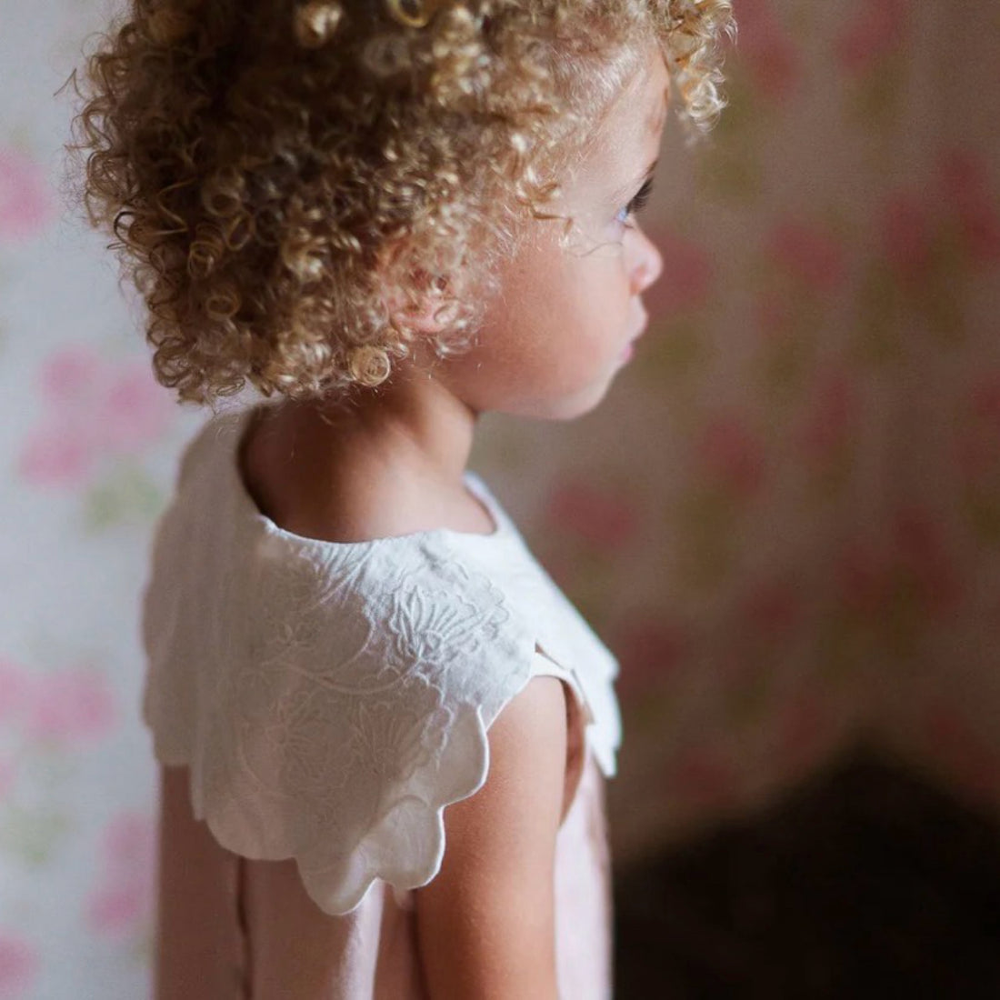 Embroidered Scalloped Collar