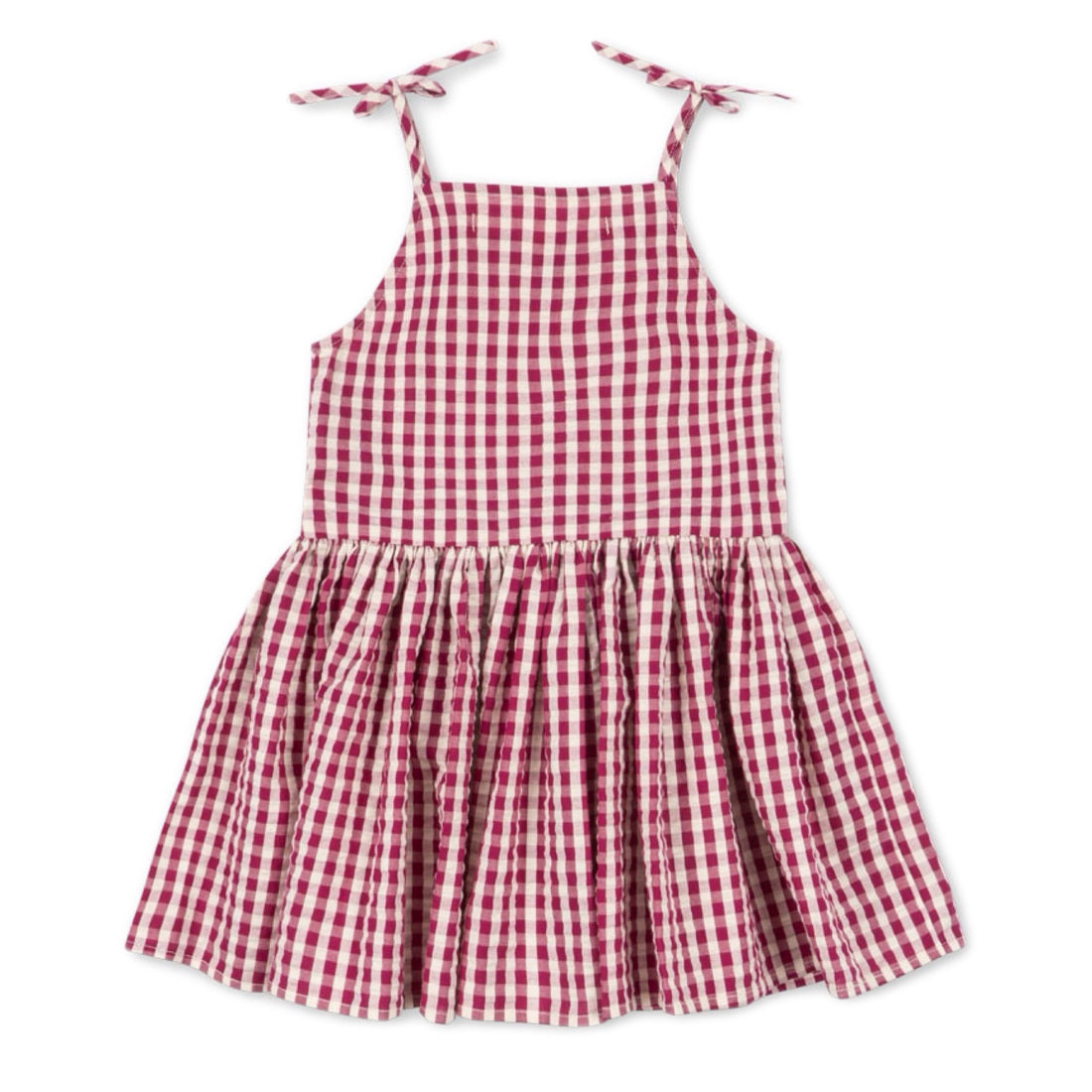 Isotta Dress in Rasberry Check
