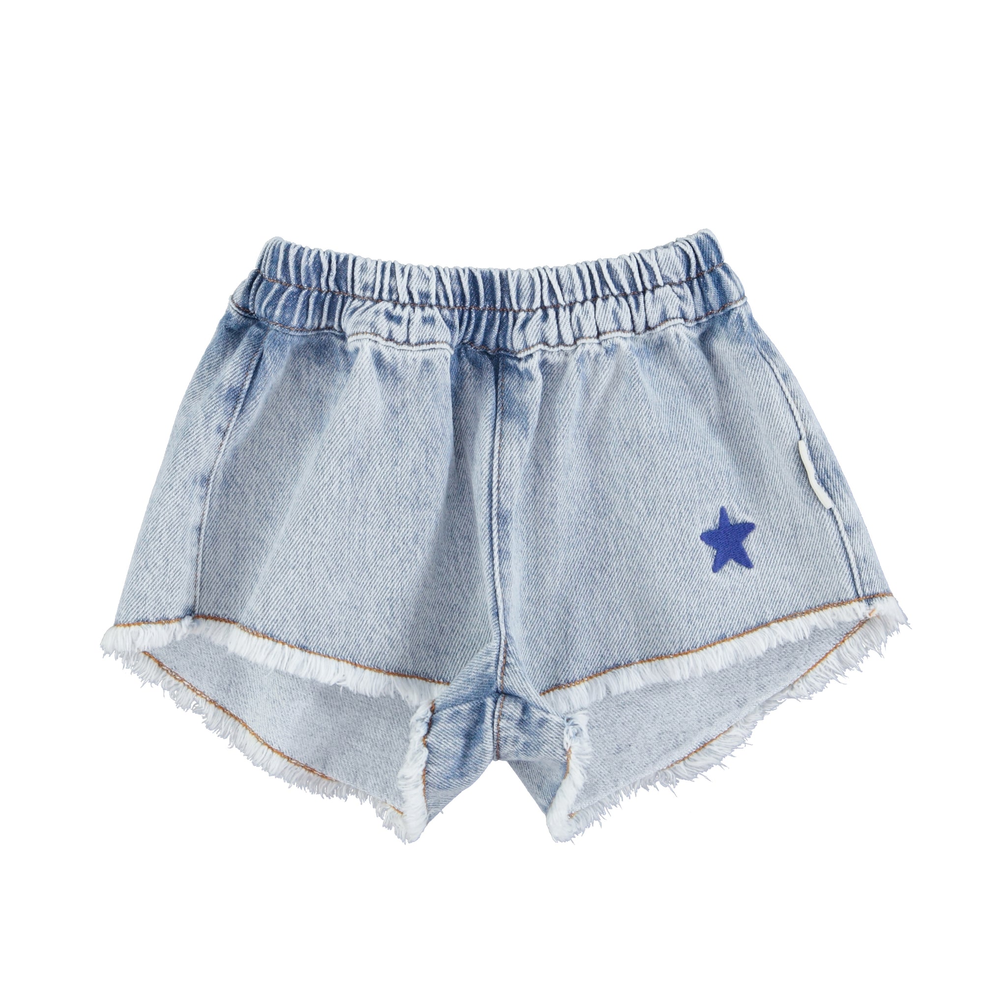 Denim Shorts With Fringes