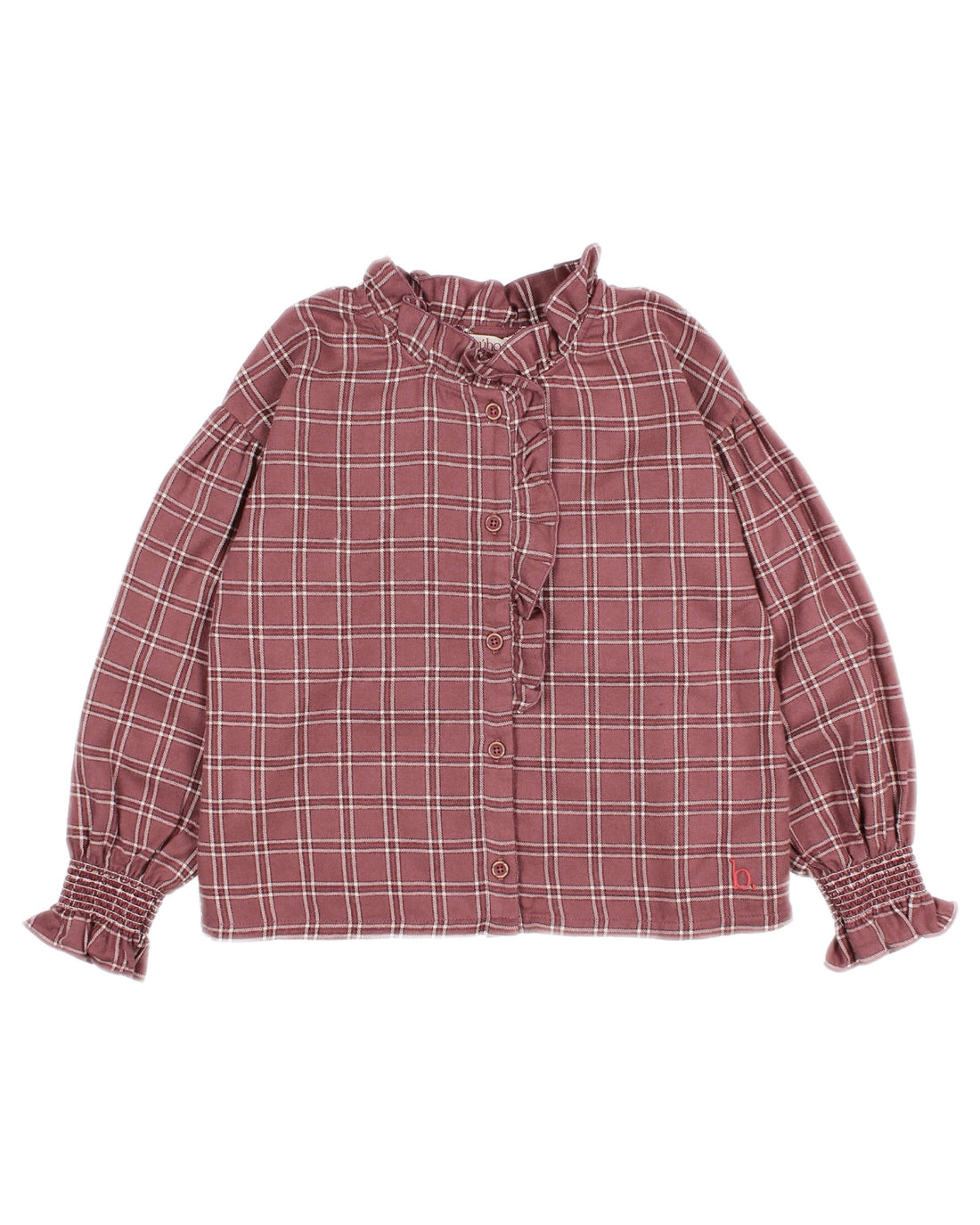 Tartan Blouse & Skirt Set - Pomegranate