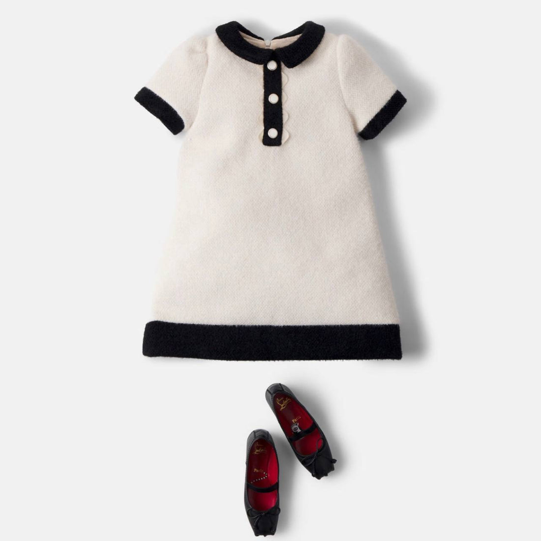 Tweed Scalloped Dress - Ivory