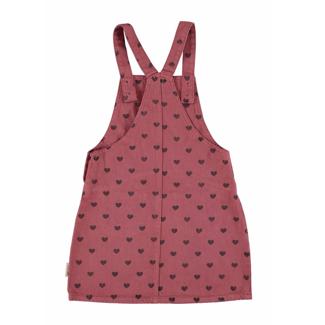 Short Dress w/ Straps - Pink w/ Black Hearts